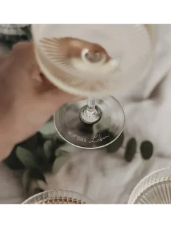 Eulenschnitt Gedeckter Tisch<Champagnerglas "Auf das Leben" - 280 ml