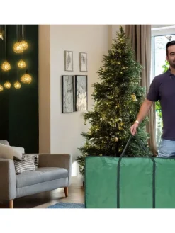 Intirilife Künstliche Weihnachtsbäume<Christbaum Aufbewahrungstasche Tannenbaum - Größe 135 x 34 x 68 cm in Grün
