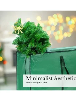 Intirilife Künstliche Weihnachtsbäume<Christbaum Aufbewahrungstasche Tannenbaum - Größe 135 x 34 x 68 cm in Grün