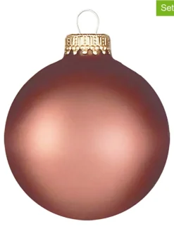 Krebs Glas Lauscha Weihnachtsschmuck<Christbaumkugeln in Braun - 8 Stück - Ø 7 cm