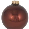 Krebs Glas Lauscha Weihnachtsschmuck<Christbaumkugeln in Braun - 8 Stück