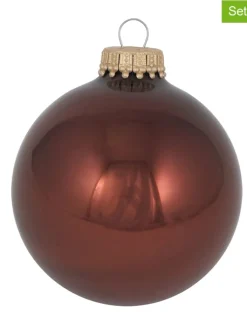 Krebs Glas Lauscha Weihnachtsschmuck<Christbaumkugeln in Braun - 8 Stück