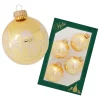 Krebs Glas Lauscha Weihnachtsschmuck<Christbaumkugeln in Gold - 4 Stück - Ø 7 cm