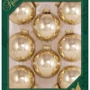 Krebs Glas Lauscha Weihnachtsschmuck<Christbaumkugeln in Gold - 8 Stück - Ø 7 cm