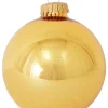 Krebs Glas Lauscha Weihnachtsschmuck<Christbaumkugeln in Gold - 8 Stück