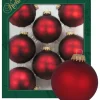 Krebs Glas Lauscha Weihnachtsschmuck<Christbaumkugeln in Rot - 8 Stück