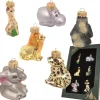 Krebs Glas Lauscha Weihnachtsschmuck<Christbaumornamente "Mini Zoo" in Bunt - 6 Stück