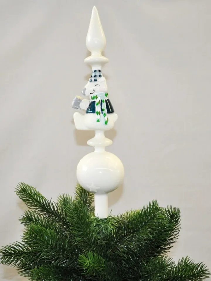 Kaemingk Weihnachtsschmuck<Christbaumspitze Glas 34cm Spitze Bär Krug