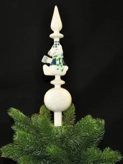 Kaemingk Weihnachtsschmuck<Christbaumspitze Glas 34cm Spitze Bär Krug