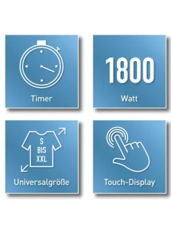 CLEANmaxx Bügeleisen<Bügler mit Dampffunktion - 2 Bügelprogramme - Weiß