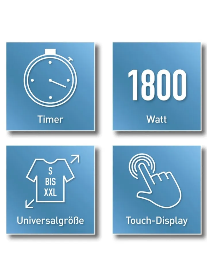 CLEANmaxx Bügeleisen<Bügler mit Dampffunktion - 2 Bügelprogramme - Weiß