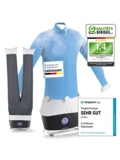 CLEANmaxx Bügeleisen<Bügler mit Dampffunktion für Hemden & Blusen + Bügler-Aufsatz für