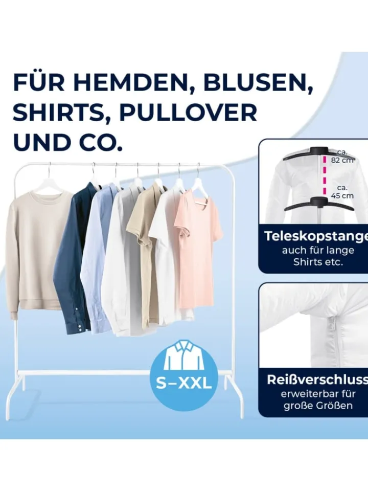 CLEANmaxx Bügeleisen<Bügler mit Timerfunktion für Hemden & Blusen - silber/schwarz