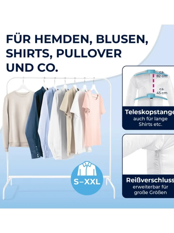 CLEANmaxx Bügeleisen<Bügler mit Timerfunktion für Hemden & Blusen - Blau