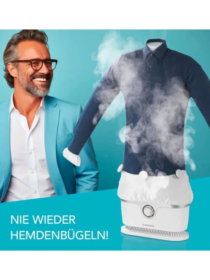 CLEANmaxx Bügeleisen<Hemden-Bügler mit Timerfunktion - silber/weiß