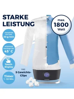 CLEANmaxx Bügeleisen<Hemdenbügler PRO STEAM - automatisch auffrischen, trocknen und bügel