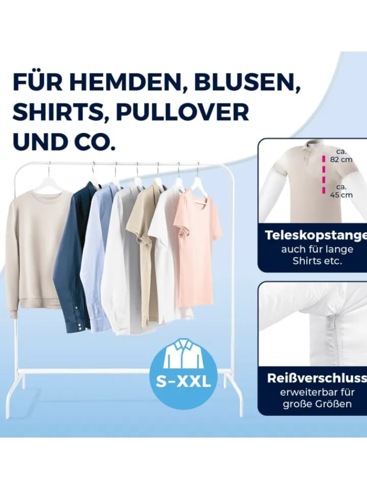CLEANmaxx Bügeleisen<Hemdenbügler PRO STEAM - automatisch auffrischen, trocknen und bügel