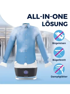 CLEANmaxx Bügeleisen<Hemdenbügler PRO STEAM - automatisch auffrischen, trocknen und bügel