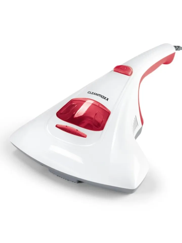CLEANmaxx Staubsauger<Milben-Handstaubsauger mit UV-C-Licht inkl. 2 Ersatzfilter - weiß/rot