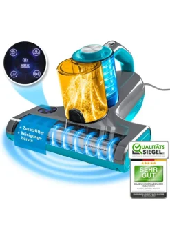 CLEANmaxx Staubsauger<Milben-Handstaubsauger mit UV-C-Licht 450W grau/blau