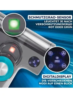 CLEANmaxx Staubsauger<Milben-Handstaubsauger mit UV-C-Licht 450W grau/blau