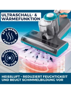 CLEANmaxx Staubsauger<Milben-Handstaubsauger mit UV-C-Licht 450W grau/blau