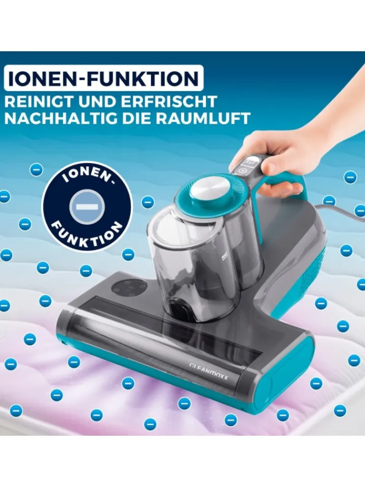 CLEANmaxx Staubsauger<Milben-Handstaubsauger mit UV-C-Licht 450W grau/blau