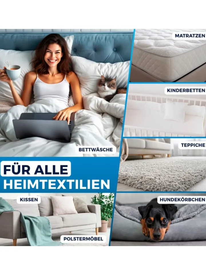 CLEANmaxx Staubsauger<Milben-Handstaubsauger mit UV-C-Licht 450W grau/blau