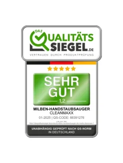 CLEANmaxx Staubsauger<Milben-Handstaubsauger mit UV-C-Licht 450W grau/rot