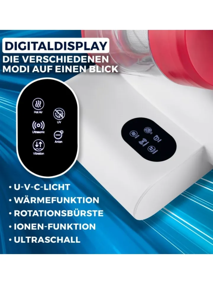 CLEANmaxx Staubsauger<Milben-Handstaubsauger 400W weiß/rot