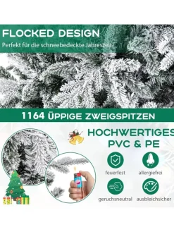 COSTWAY Künstliche Weihnachtsbäume<210cm Künstlicher Weihnachtsbaum in Grün