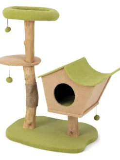 COSTWAY Katzen<110cm Kratzbaum in Grün