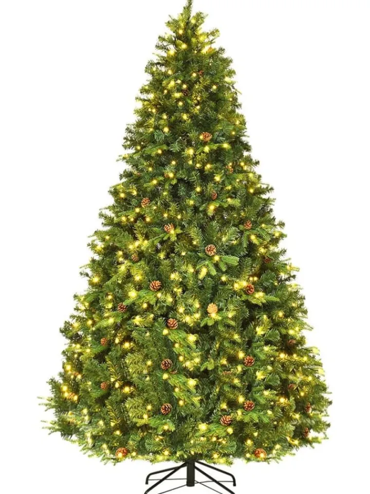 COSTWAY Künstliche Weihnachtsbäume<240cm LED Künstlicher Weihnachtsbaum in Grün