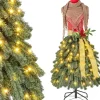 COSTWAY Künstliche Weihnachtsbäume<150cm Weihnachtsbaum in Schneiderpuppen-Optik in Bunt