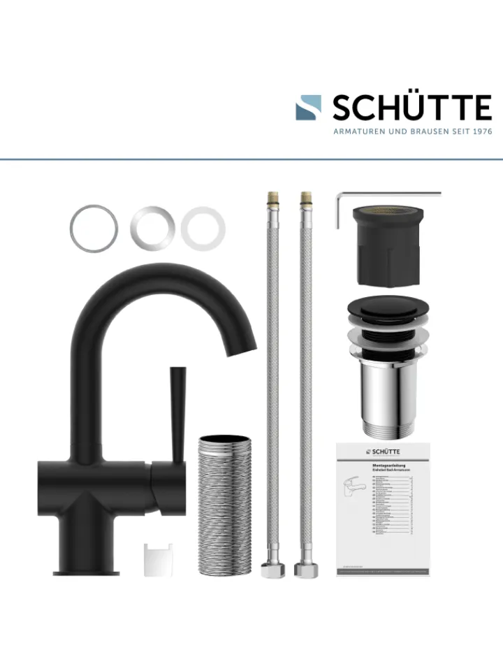 Franz Joseph Schütte Badarmaturen<CORNWALL Waschtischarmatur, Schwarz matt