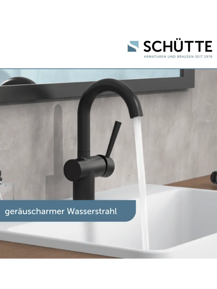 Franz Joseph Schütte Badarmaturen<CORNWALL Waschtischarmatur, Schwarz matt