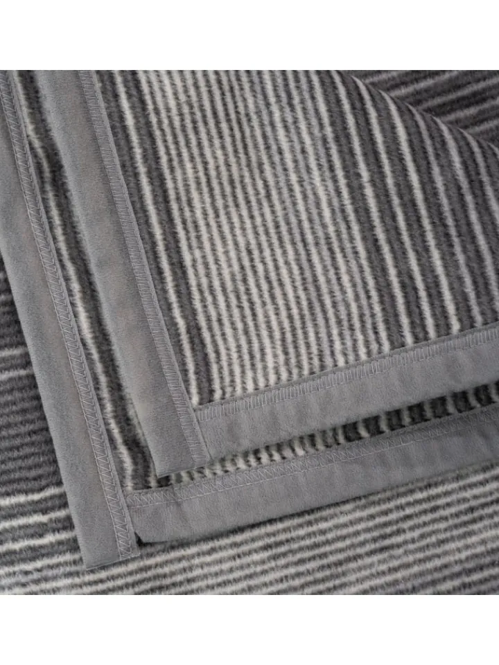 biederlack Wohndecken & Plaids<Cotton Home Wohndecke Lines in grau