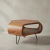 KADIMA DESIGN Tische<Couchtisch | Sheesham, 55x55x38cm, Ablage, Metallgestell