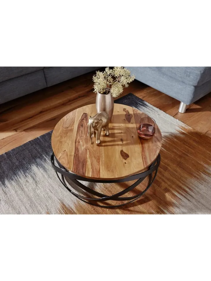 KADIMA DESIGN Tische<Couchtisch | Sheesham/Metall, 60x30x60cm, Industrial