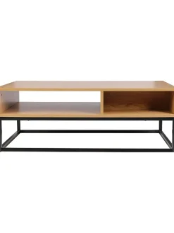 THE HOME DECO FACTORY Tische<Couchtisch "Abbott" in Natur/ Schwarz - (B)100 x (H)36 x (T)50 cm
