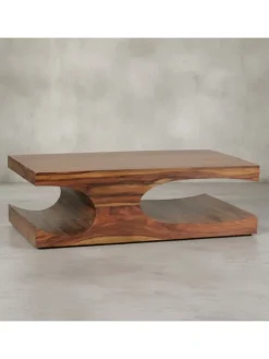 KADIMA DESIGN Tische<Couchtisch BOHA Massiv-Holz 118 cm breit Wohnzimmer-Tisch in Massivholz