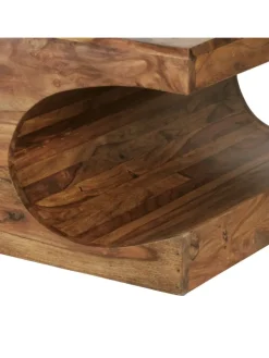 KADIMA DESIGN Tische<Couchtisch BOHA Massiv-Holz 118 cm breit Wohnzimmer-Tisch in Massivholz