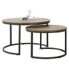 en.casa Tische<Couchtisch Christchurch in Braun (H)47cm (B)74cm (L)74cm