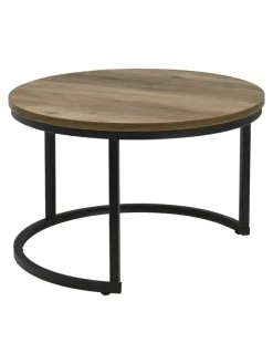 en.casa Tische<Couchtisch Christchurch in Braun (H)47cm (B)74cm (L)74cm