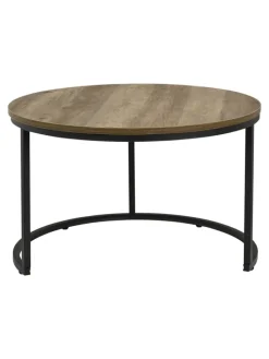 en.casa Tische<Couchtisch Christchurch in Braun (H)47cm (B)74cm (L)74cm