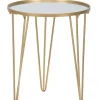 Mauro Ferretti Tische<Couchtisch in Gold/ Weiß - (H)49 x Ø 40 cm