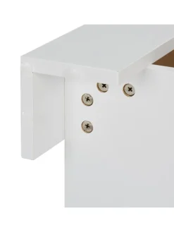 relaxdays Tische<Couchtisch in Weiß - (B)98 x (H)42 x (T)50 cm