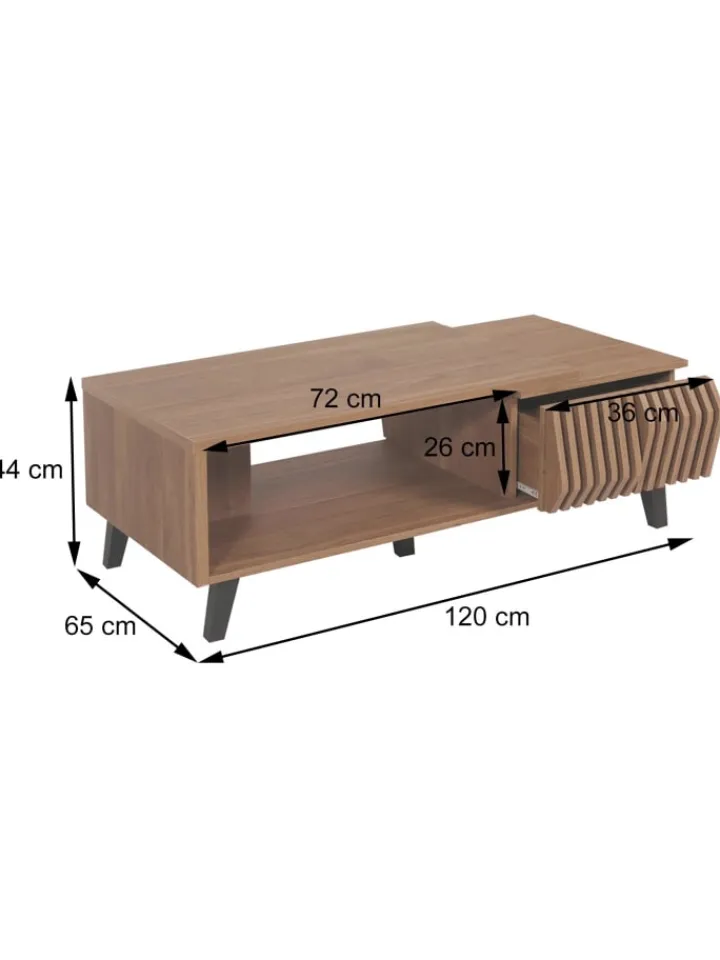 MCW Möbel-Sets<Couchtisch M45 3D-Design Schubladen
