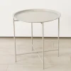 Boltze Tische<Couchtisch "Rocko" in Beige - (H)46 x Ø 46 cm