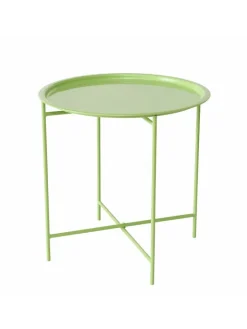 Boltze Tische<Couchtisch "Rocko" in Hellgrün - (H)46 x Ø 46 cm